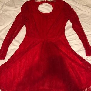 Beautiful red lace dress size M